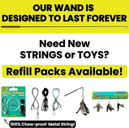 Forever Stick - The Unbreakable Cat Wand Toy, Durable Cat Toy Wand, Extra Long - Image 4