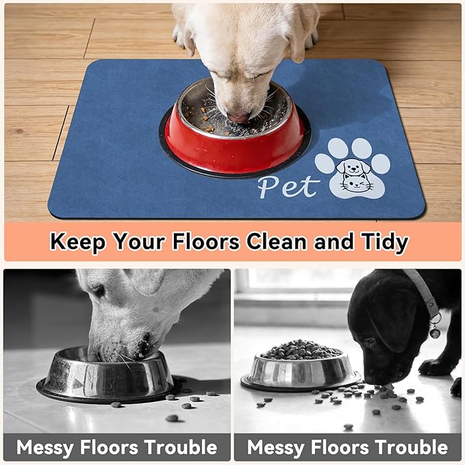 Dog Cat Feeding Mat-Absorbent Pet Bowl Mat - Image 3