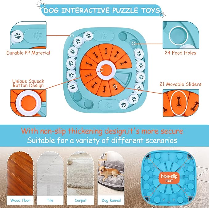 FOXMM Dog Puzzle Toys, Interactive Treat Puzzle Dog Toy - Image 3
