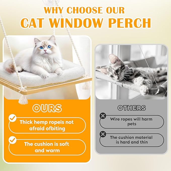 Cat Window Perch Cat Hammock Kitten Window Seat - Image 6