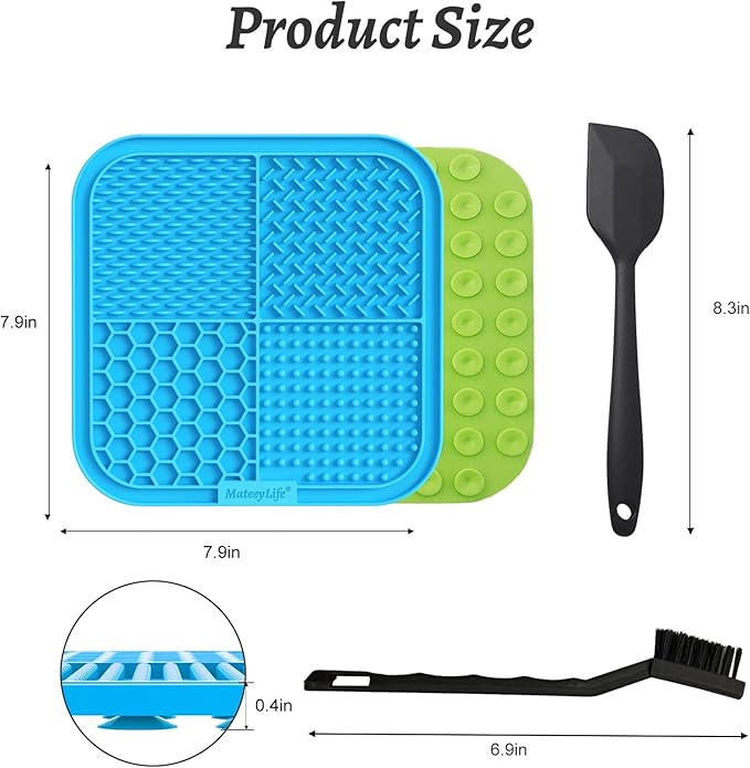 MateeyLife 2PCS Large Lick Mat for Dogs and Cats, Licking Mats for Dog Anxiety - Image 6