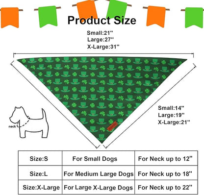 PTDECOR St. Patrick's Day Dog Bandana, Premium Durable Fabric, Irish Pet - Image 4
