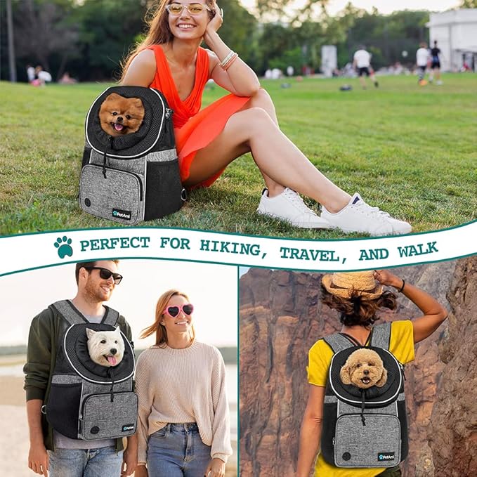 PetAmi Dog Front Carrier Backpack, Adjustable Pet Cat Chest Ventilated Dog - Image 6