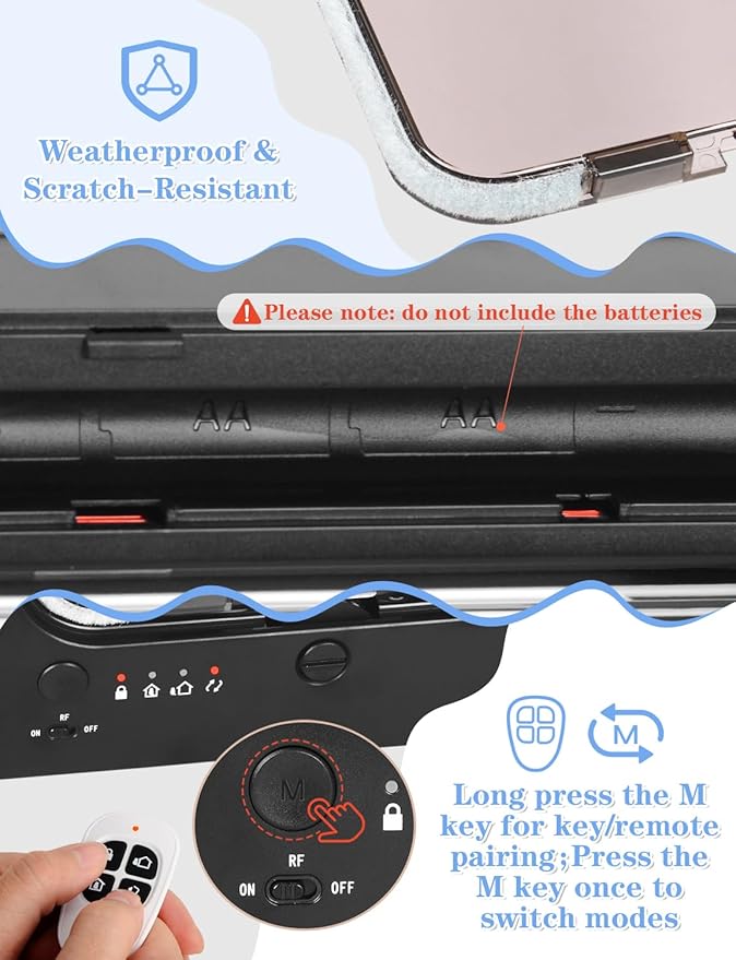 Smart Cat Door with 3 Collar Sensor Key, RFID Cat Door Collar Activated with - Image 7