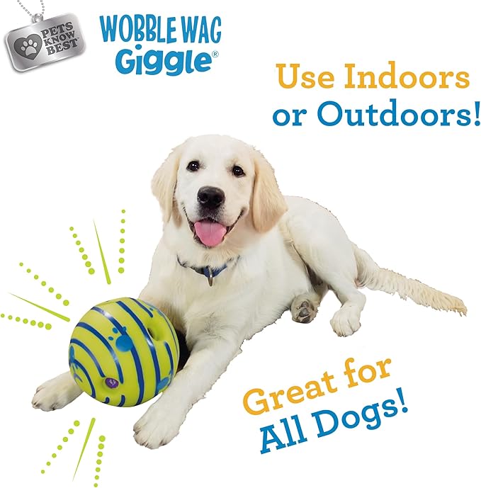 Wobble Wag Giggle Ball, Interactive Dog Toy, Fun Giggle Sounds When Rolled or - Image 7