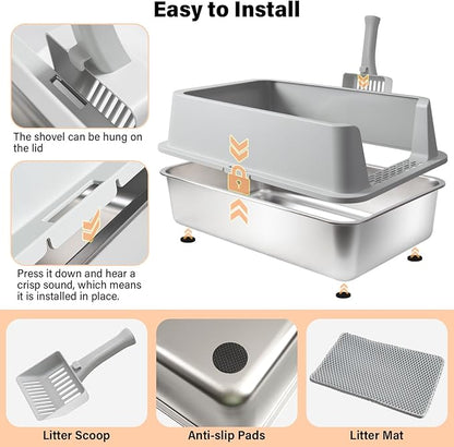 Stainless Steel Cat Litter Box - Image 8