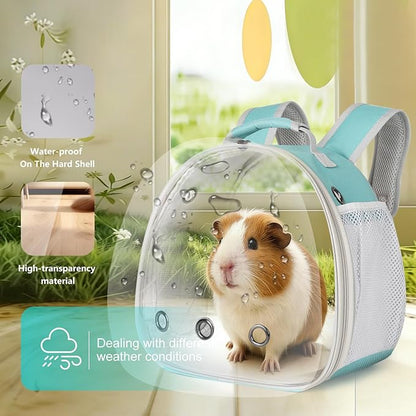 Guinea Pig Backpack, Space Capsule Bubble Window Small Animal Backpack - Image 4