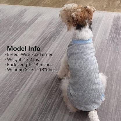 KYEESE 2Pack Dog Shirts Waffle for Small Dogs Stretchy T-Shirts Lightweight - Image 8