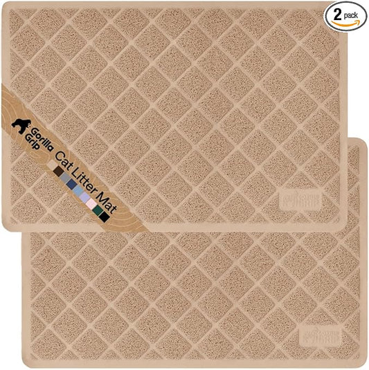 GORILLA GRIP Cat Litter Box Mat, Cushioned Coil Mesh Litter Trapping Mats by Unknown