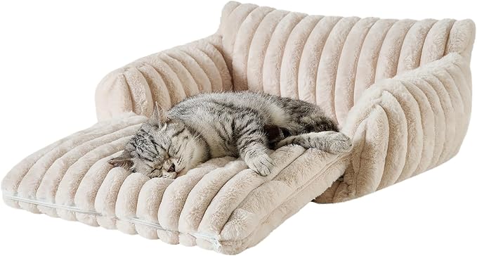 Hollypet Cat Bed Fluffy Plush Multifunctional Double-Layer Machine Washable - Image 2