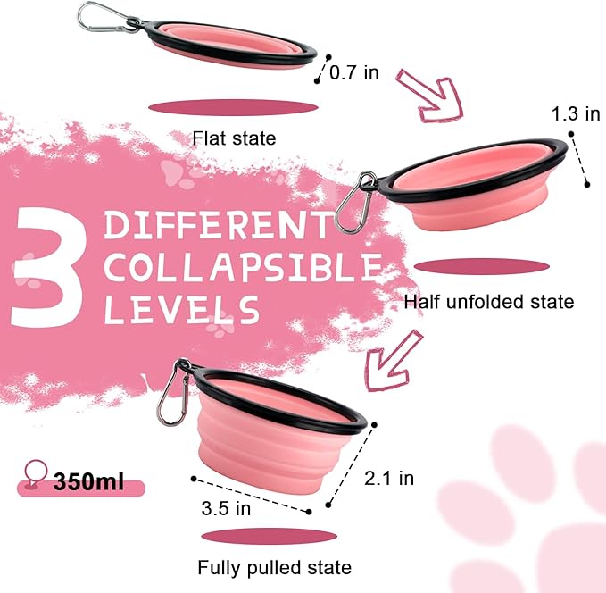 Collapsible Dog Bowls for Travel, BPA Free) - Image 2