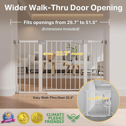 Cumbor 29.7–51.5" Extra Wide Baby Gate - Image 2
