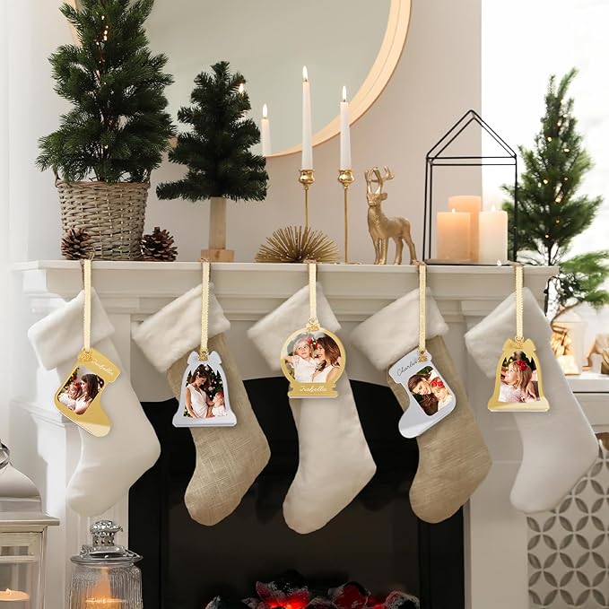 UNIQOOO Jingle Bell Christmas Acrylic Picture Frame Ornaments - Image 7