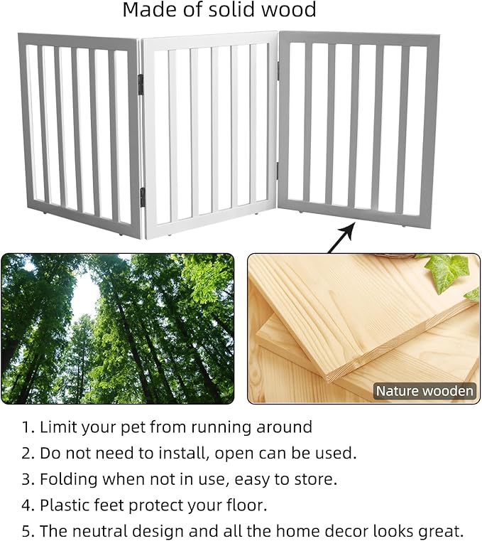 Dog Gate Indoor, Freestanding Dog Fence - Image 6