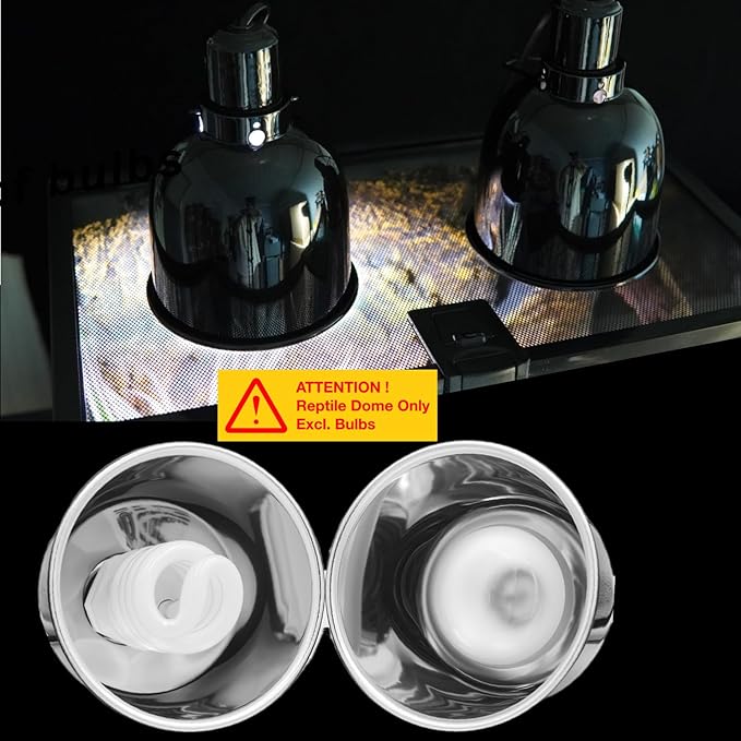 Reptile Light Fixture, Dual Heat Lamp Holder Fixtures - Image 3