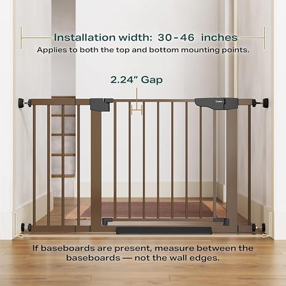 Cumbor 30-46" Baby Gate for Stairs, Mom's Choice Awards Winner-Auto Close Dog - Image 5
