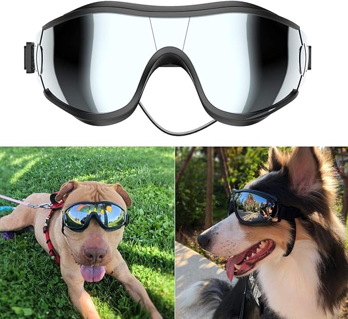 Dog Sunglasses/Goggles, UV/Wind/Dust/Fog Protection Pet Glasses Eye Wear by NVTED