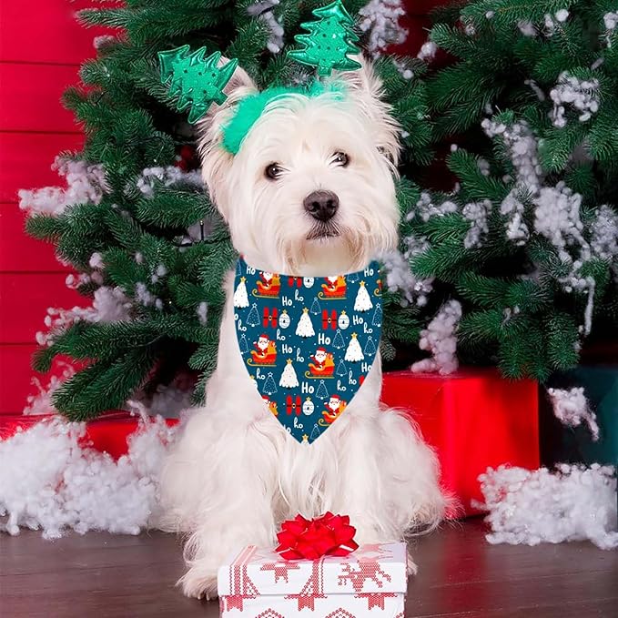 4 Pack Holiday Dog Bandanas, Adjustable Halloween Thanksgiving Christmas New - Image 2