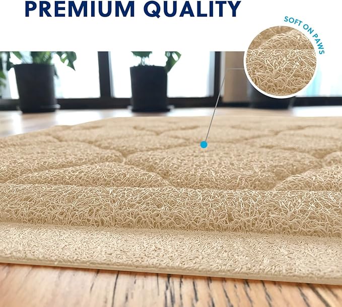 WePet Cat Litter Box Mat, Kitty Premium PVC Pad, Durable Trapping Rug, - Image 5