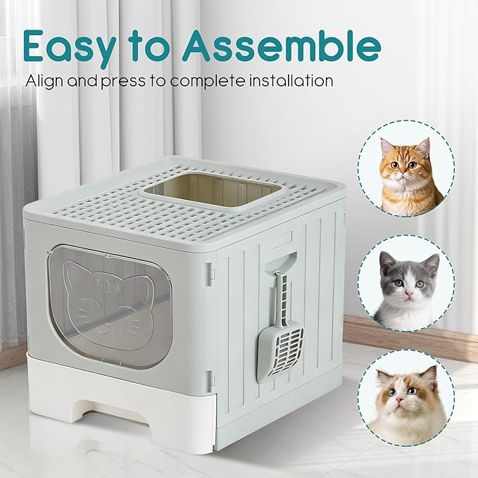 OLIXIS Foldable Cat Litter Box - Image 4
