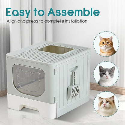 OLIXIS Foldable Cat Litter Box - Image 4