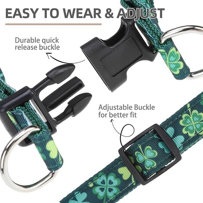 PUPTECK No Pull St. Patrick Dog Harness Soft Adjustable Basic Nylon Step in - Image 3