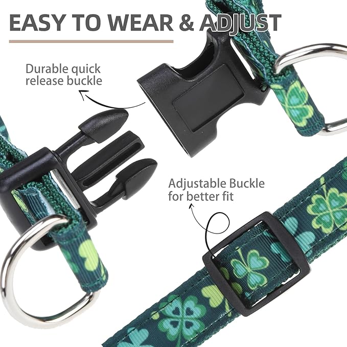 PUPTECK No Pull St. Patrick Dog Harness Soft Adjustable Basic Nylon Step in - Image 3