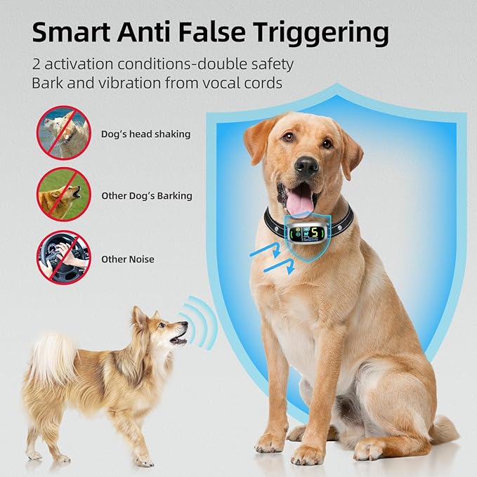 FAFAFROG Dog Bark Collar for Large Medium Small Dogs, Rechargeable Smart Bark - Image 5