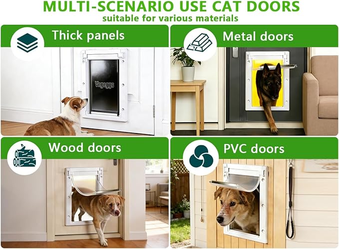 Dog Door for Daily in & Out Access, Magnetic Pet Door - Image 3