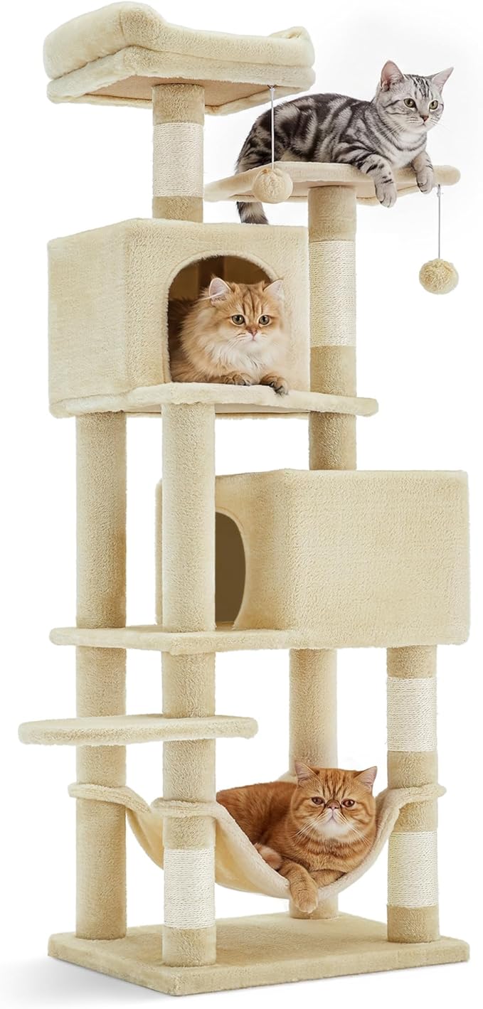 SONGMICS HOME Cat Tree for Indoor Cats, Hammock and Condo by SONGMICSHOME
