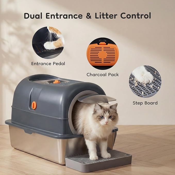 OLIXIS Stainless Steel Litter Box - Image 3