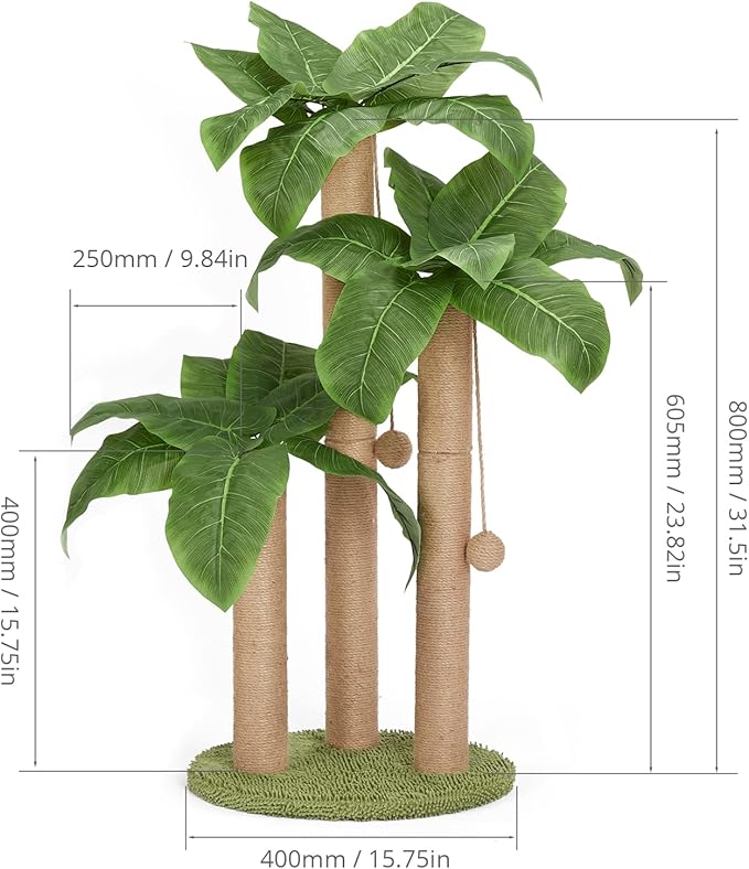 LEMONDA 31.5Inch Cat Scratching Post, Cat Scratcher Tree - Image 3