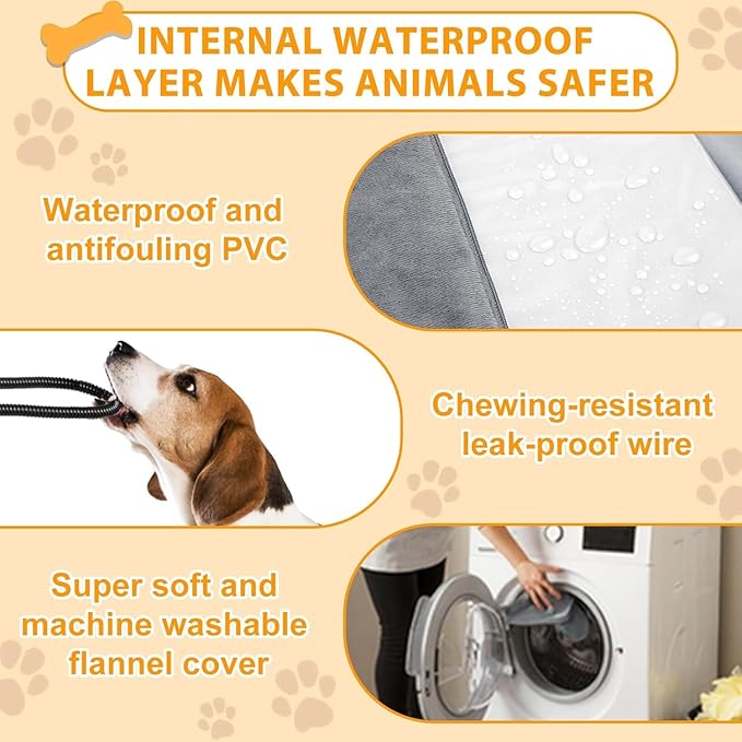 Dog Heating Pad Outdoor, Heated Dog Bed Indoor - Image 6