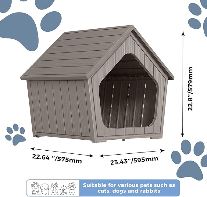 Indoor Dog House for Puppy, Durable Small Dog House Outdoor, Waterproof and - Image 3