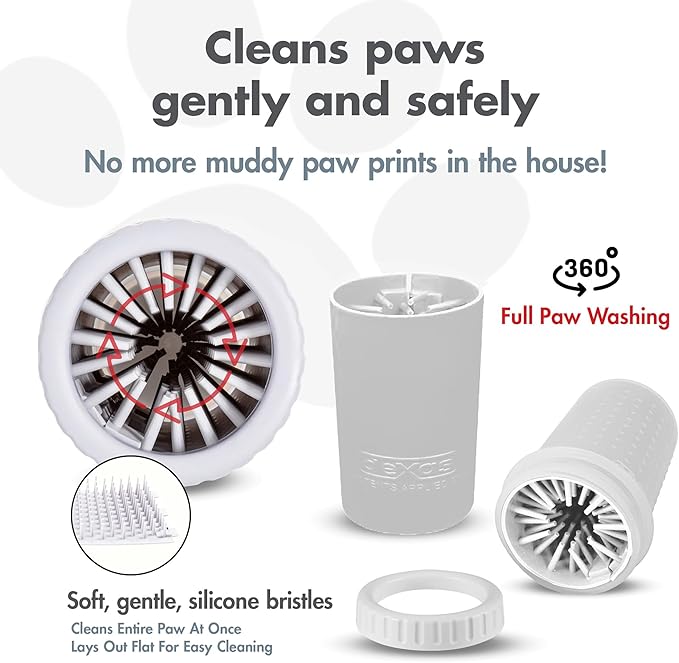 Dexas MudBuster Portable Dog Paw Cleaner, Bright White Special Edition - Image 2