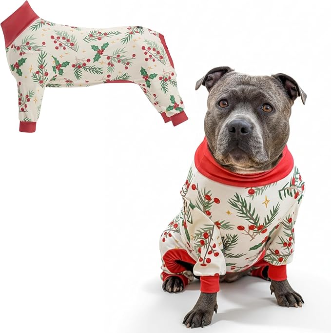 Spark Paws Dog Christmas Pajama, Dog Recovery Suit Male, Ultra-Soft and 4-Way by SparkPaws