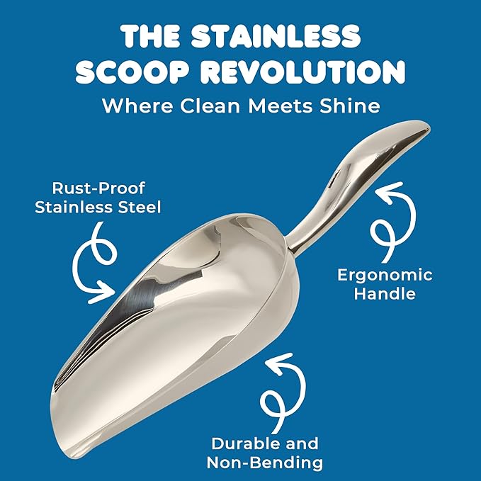 SunGrow Large Cat Litter and Food Scoop, Life Transforming 2-in-1 Scooper - Image 3