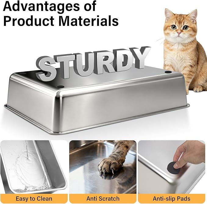 XXXL Stainless Steel Litter Box - Image 4