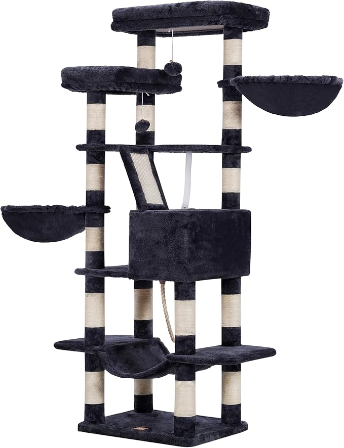 Heybly Cat Tree, 68 inch Multi-Level Cat Tower - Image 9