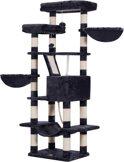 Heybly Cat Tree, 68 inch Multi-Level Cat Tower - Image 9