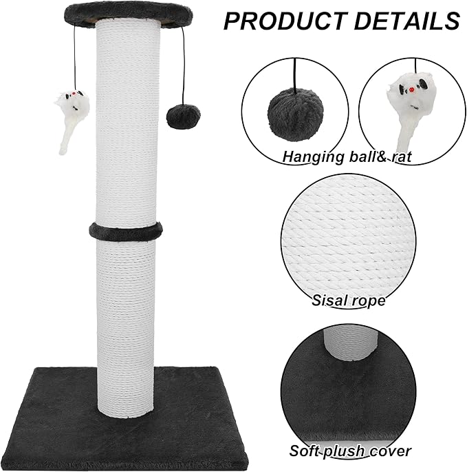 Cat Scratching Post 34 Inches Heavy Duty and Thicker Cat Scratching Post Sisal - Image 6