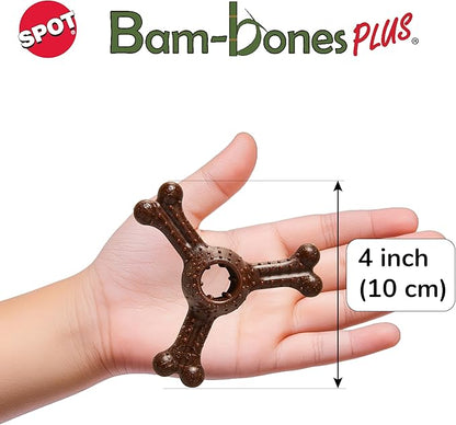 SPOT Bam-Bones Plus Triple Chew Dog Toy, Durable Bamboo Fiber & Nylon, - Image 6