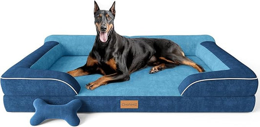 CWAWZ XXL Dog Bed for Extra Large Dogs, Giant Orthopedic Dog Bed by CWAWZ