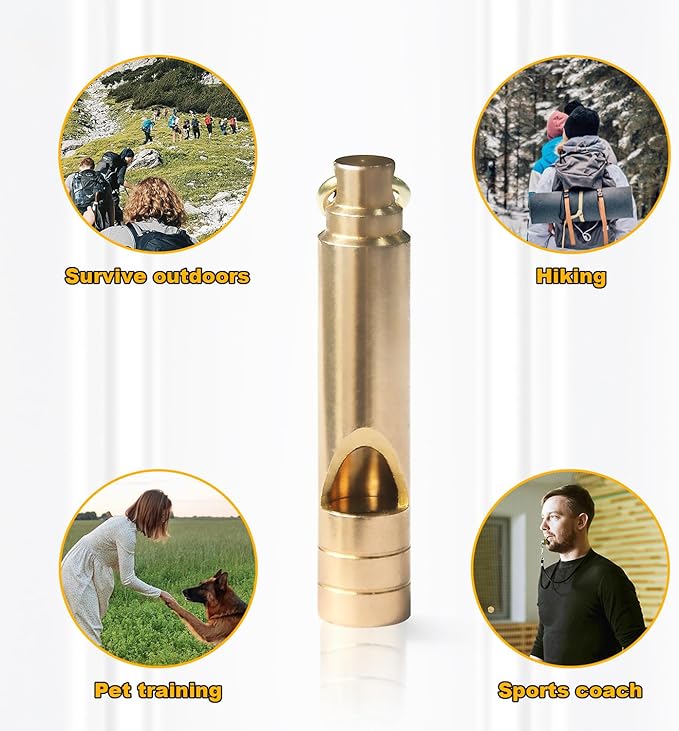 Brass Survival Whistle, 125 dB Loud Emergency Whistle - Image 5