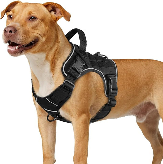 WINGOIN Black Tactical Dog Harness by WINGOIN