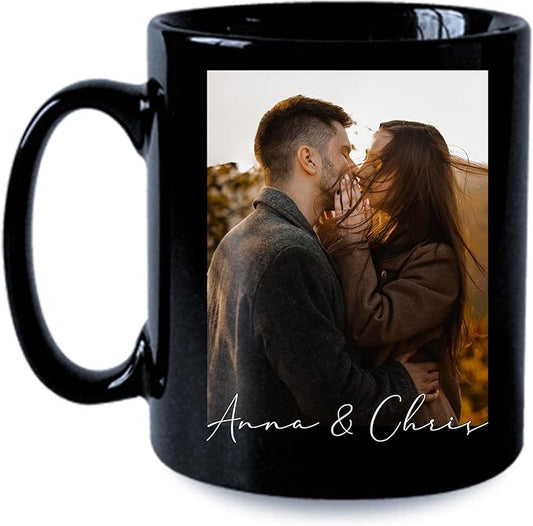 Personalized Couple Photo Mug – Custom Coffee Cup by Hanatoca