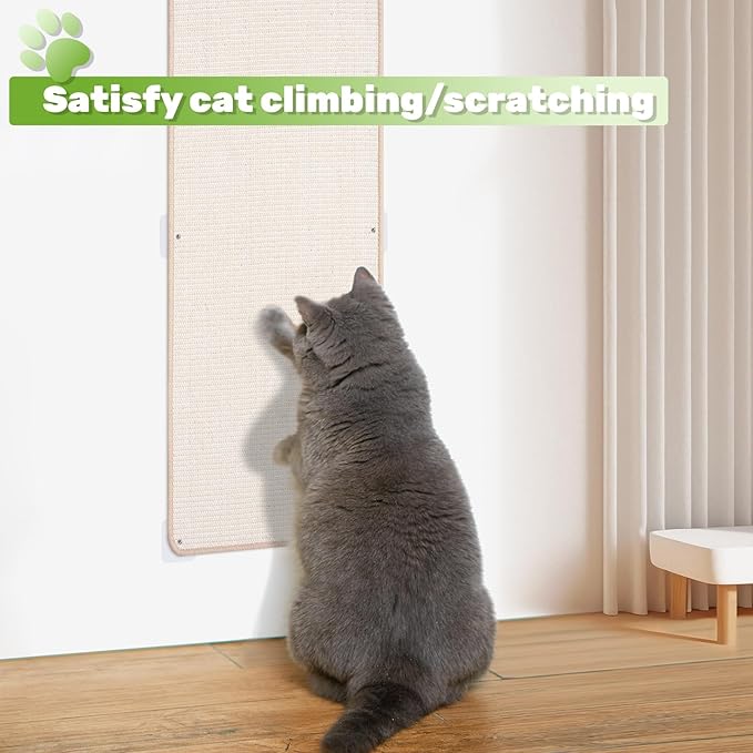 Natural Sisal Cat Scratcher Mat, Wall Scratcher Carpet, Cat Climbing Wall - Image 9
