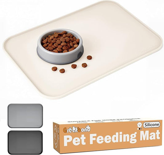 100% Waterproof Silicone Pet Feeding Mat, Warped Resistant Raised Edge BPA-Free by Unknown