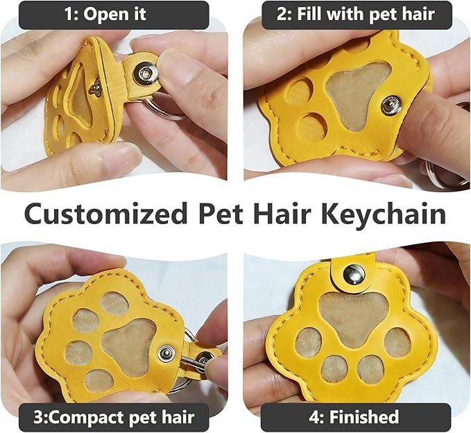 Custom Pet Photo, Paw Shape Leather - Image 6
