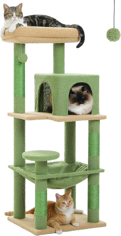 MUTTROS Cactus Cat Tree for Indoor Cats, 45.7" Multi-Level Cat Tower by MUTTROS